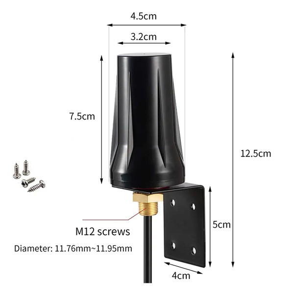 Antenna da 75 mm con montaggio a vite-1