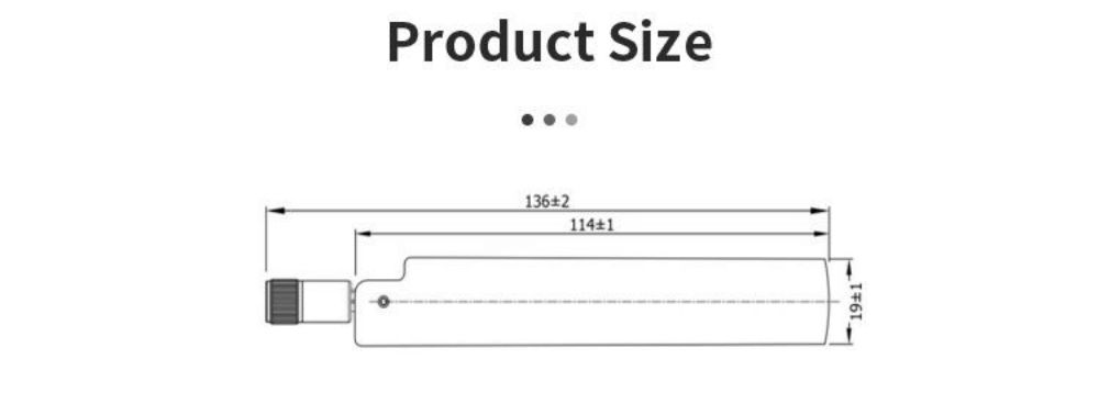 High Gain 4dBi 2.45.06.0 GHz WiFi 6E ISM Kav hlau txais xov Nrog Hinged Connector Mount (1)